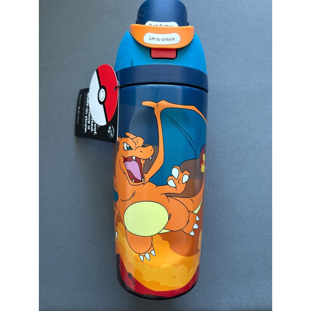 Owala Kids FreeSip Pokemon Charizard 16oz Stainless Steel Water Bottle New